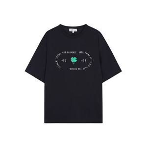 [지이크]클로버 자수 프린팅 티셔츠 네이비 (PGIBD8015)
