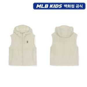 [MLB키즈PG] 베이직 아웃도어 홑겹 베스트 바람막이 (7AWJB0453-43CRM)