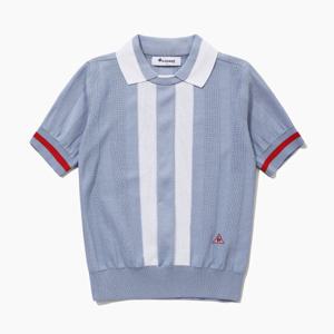 [30%OFF] 르꼬끄골프 여성 라인 포인트 반팔 카라 스웨터 (GQ122LKP32)