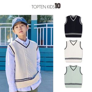 탑텐키즈 MKF1ES3201 공용 케이블 스웨터 베스트