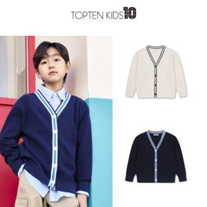 탑텐키즈 MKF1EC3201 공용 브이넥 스웨터 가디건