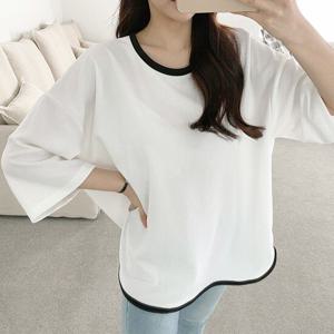 [아이우먼] 오버핏컬러라인반팔티 ILG847M503 빅사이즈