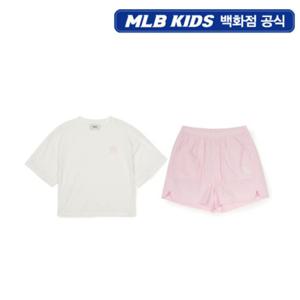 [MLB키즈PG] 베이직 스포티브 여아 반바지 세트 (7FS1B0553-50PKL)