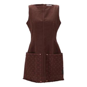 마린세르 숏 원피스 WDR292ACWOV0063 BR40 DEEP BROWN