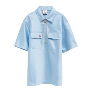 카사블랑카 라이트 블루 집업 쿼터 집업 셔츠 MS25SH15401 BLUE