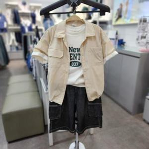 유솔 sh06 유니 우븐 반팔 셔켓 ULYC25422