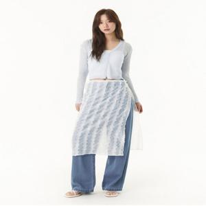 플라스틱아일랜드  (PR2WS503) 플로럴 레이어드 랩 스커트