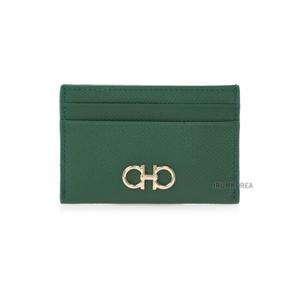 [페라가모] SS25 여성 간치니 카드지갑 22 0007 FOREST GREEN 0779141