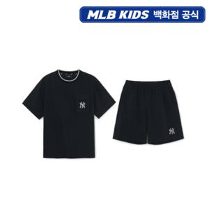 [MLB키즈PG] 스포티브 베이직 우븐 포켓 티셔츠 세트 (7AS1B3153-50BKS)