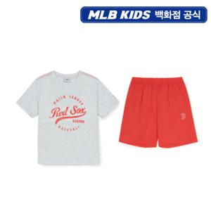 [MLB키즈PG] 빈티지 원형 아트웍 아동 티셔츠 세트 (7AS1VT153-43RDL)