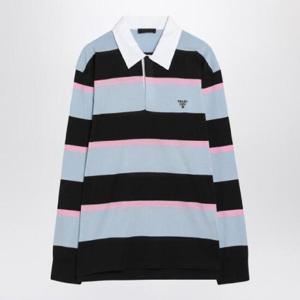PRADA Striped polo in silk and cotton UMB990OOO16L3QPRADA-F0002
