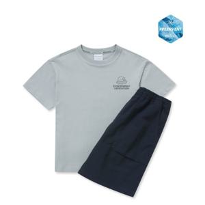 디스커버리 키즈 프레시벤트 아웃도어 백그래픽 트레이닝 세트 DKAZ72053-GRL