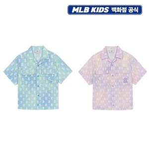 [MLB키즈]오로라 모노그램 우븐 반팔셔츠(7AWSM0453)