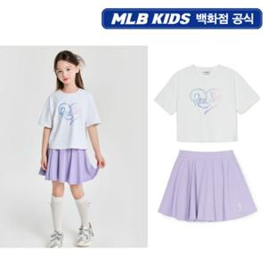 [MLB키즈PG] 하트 스포티브 아동 여아 티셔츠 세트 (7FS1H0153-43WHS)