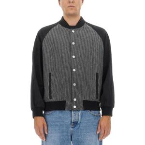 BALMAIN 로고가 있는 봄버 재킷 BH0TF294DD76EHV