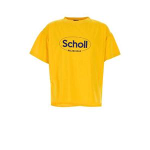 BALENCIAGA Yellow cotton oversize t-shirt 826346TSVT3 7200
