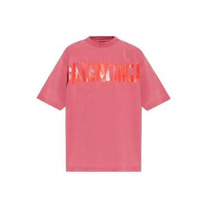 발렌시아가 테이프 타입 미디엄 핏 티셔츠 764235TSVK1 5003 TP936573514