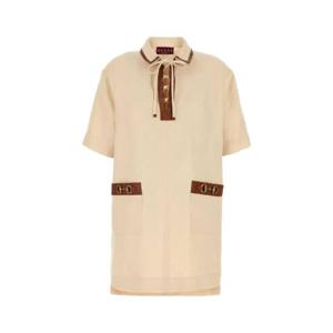 GUCCI Sand linen mini dress 826467Z8B1Z 9023
