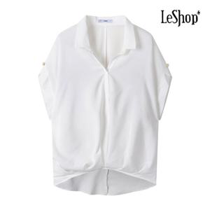 [르샵]셔링 단추 포인트 블라우스 (BP6BL052A)