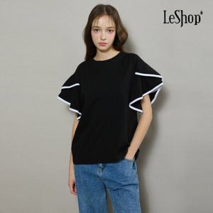 [르샵]프릴 소매 배색 반팔 티셔츠 (BP3TS022A)