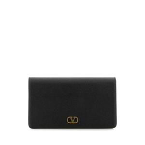 VALENTINO GARAVANI Black leather VLogo Signature clutch 7W2P0AK8SNP 0NO
