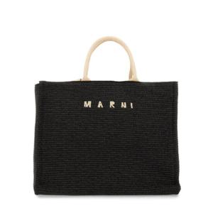 MARNI 라피아 보르사 토트 라지 SHMP0078U0P3860Z1Q44