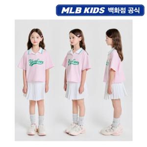 [MLB키즈PG] 바시티 여아 티셔츠 상하 세트 (7FS1V0653-50PKL)