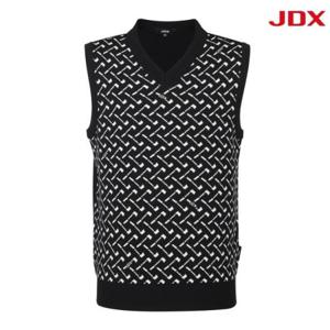 JDX 세이브존07 남성 패턴 V넥 베스트 X2SVV3371BK