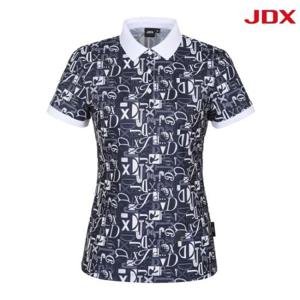 JDX 세이브존07 여성 패턴 카라 티셔츠 X2TSV7541NA