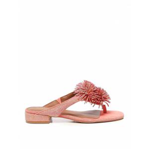 [KURT GEIGER] 라프리마 여성 샌들 플립 플랍 위드 Pom Poms 4365596209PEACH 핑크 /8