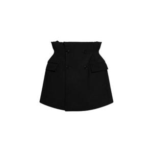 베트멍 로고 패치 버튼업 스커트 WA66SK430B25024 BLACK TP946315990