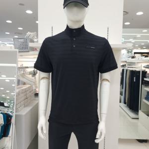 [제이디엑스]스트라이프메쉬하이넥요꼬티셔츠X1TSW2505BK