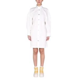 보테가베네타 미디 원피스 686986 WHITE