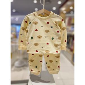 블루독베이비[hu]25.FW신상 (YE)도기상하세트 45A70-672-09 상하복 실내복 외출복 맨투맨상하복 등원복
