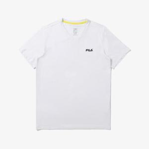 [휠라]V넥 카라 반팔 티셔츠 (FS2RSE2220M_WHI)