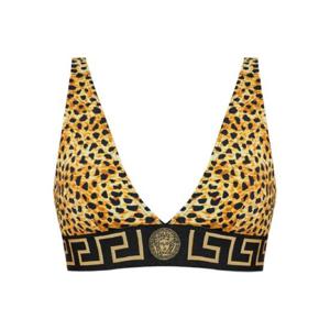 베르사체 Greek key leopard print bikini top ABD010941A16604