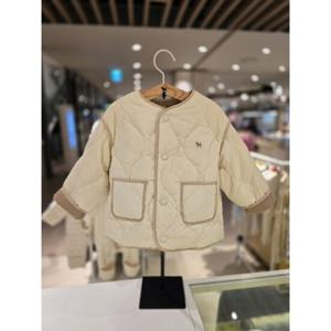 [블루독베이비] 25 FW(크림)배색 소프트 라이트다운점퍼(45A1911404)백일 돌 조카 선물 유아 아가점퍼 경량
