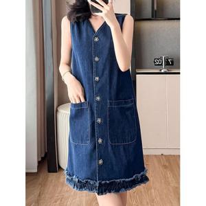 [카라]KARRA 포켓데님나시원피스_A5M1030
