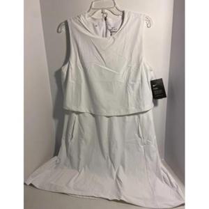 245804 Nike Golf Flex Ace Dress Lightweight Stretch Womens Sz L CI9808-100 Whi