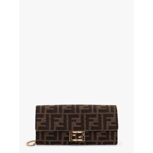 FENDI Continental With Chain Baguette FF jacquard fabric shoulder bag 8M0365