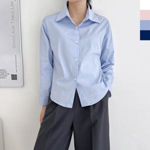 샵앤) 여성 베이직 카라넥 긴팔 블라우스 WDM-WBL-KQQ77286