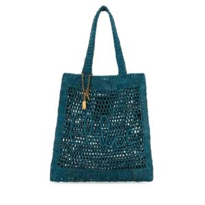 CHLOE Cerulean blue raffia Estate Banana shopping bag 25US901P08 41I
