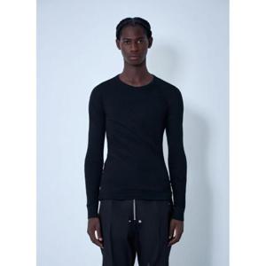 25 FW 릭오웬스 남성 Cotton Long Sleeve 티셔츠 ric0161021blk