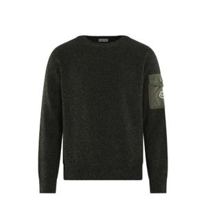 Moncler 로고 패치 크루넥 스웨터 9C00012M3550 P89 TP946790327