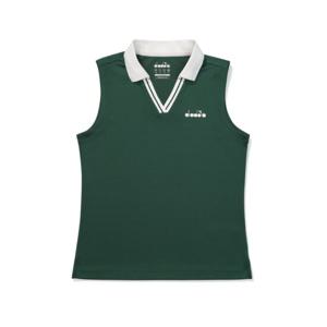 [디아도라]디아도라 카라 배색 슬리브리스 GREEN D5322TSL07-GND