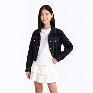 [더데이걸]미들 크롭 데님 자켓 TGJA25801