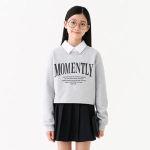 [더데이걸]레더 패치 스웨트셔츠TGMA25802