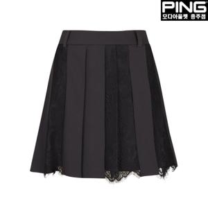 [핑]여성 레이스 플리츠 큐롯 스커트 121D2PC681_BK2_CJ