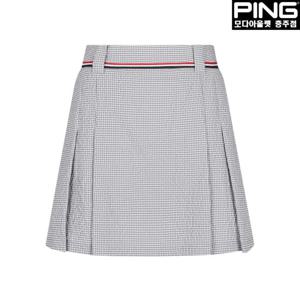 [핑]여성 테잎 장식 시어서커 큐롯 스커트 121D2PC488_GY_CJ