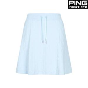 [핑]여성 로고 자가드 큐롯 스커트 121D2PC387_BL2_CJ
